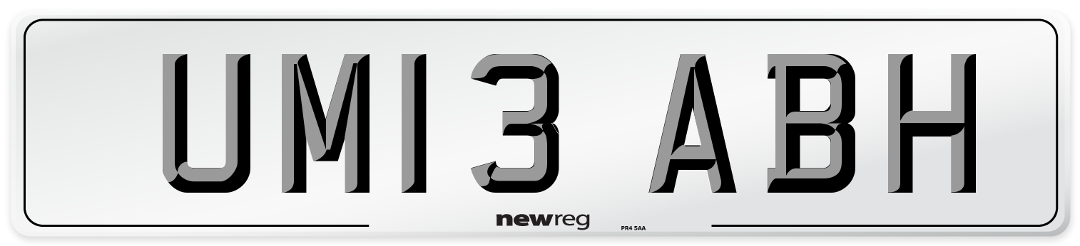 UM13 ABH Number Plate from New Reg